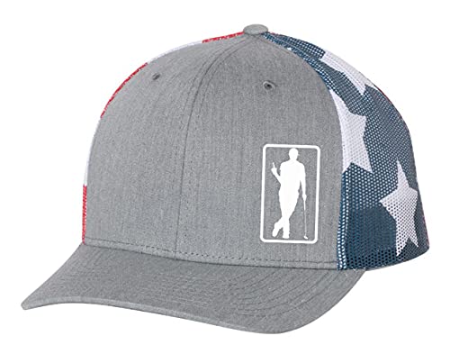 Heather Grey/American Flag Mesh