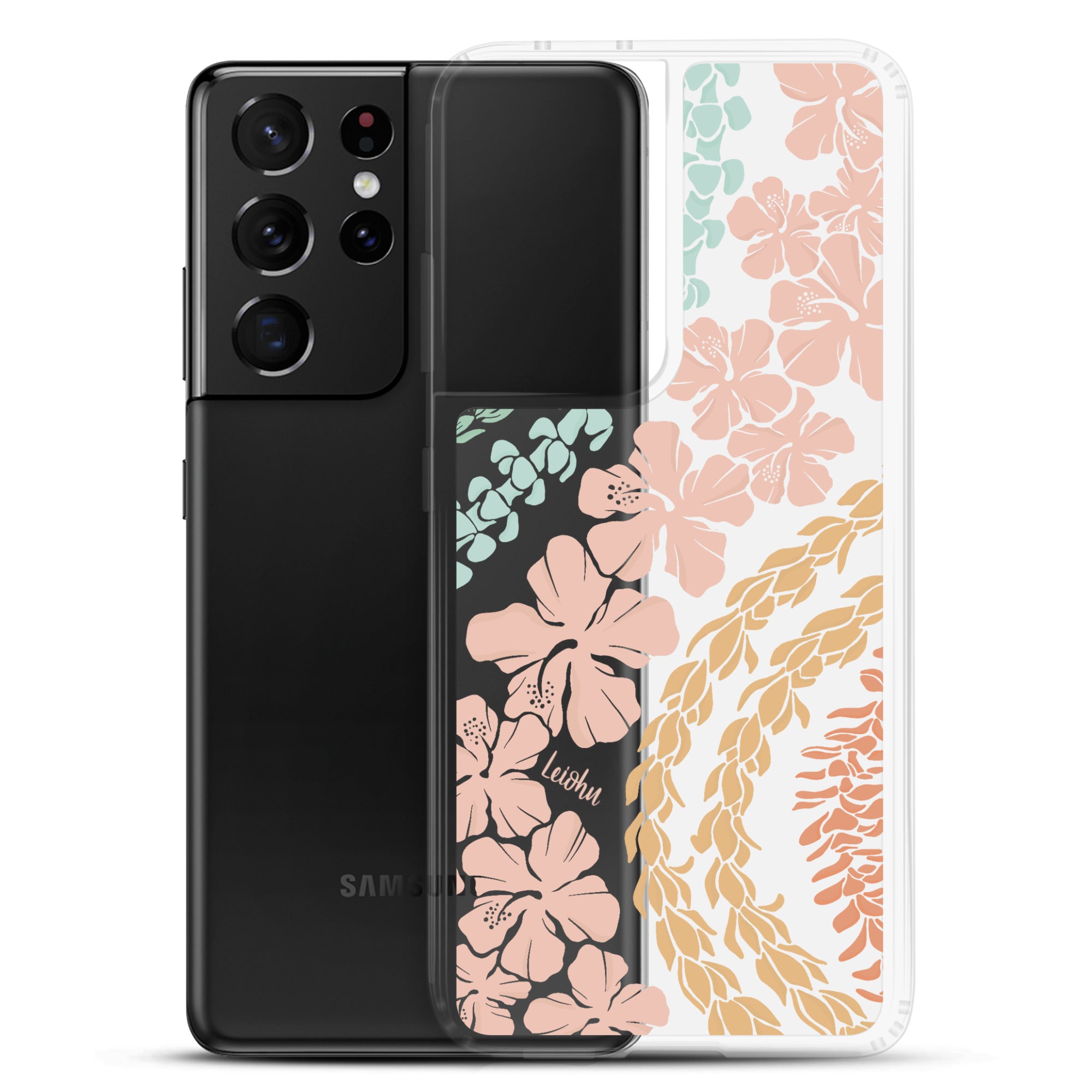 Groovy Lei Clear Protective Case for Samsung Galaxy - Slim & Durable Phone Cover for Everyday Use, Travel, and Work