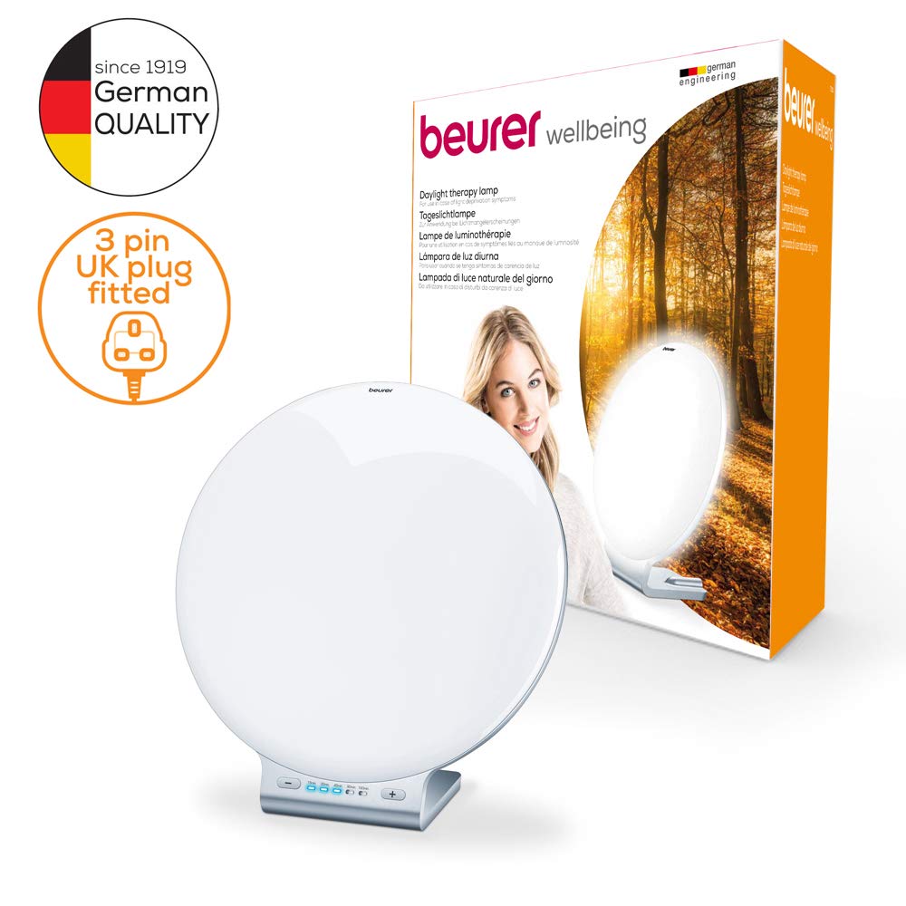 Beurer TL70 LED SAD Light Therapy Lamp - 10,000 Lux UV-Free Daylight Lamp for Seasonal Affective Disorder (SAD) | Compact Tabletop Design | Medically Certified White Light | Perfect for Home, Office & Winter Blues Relief