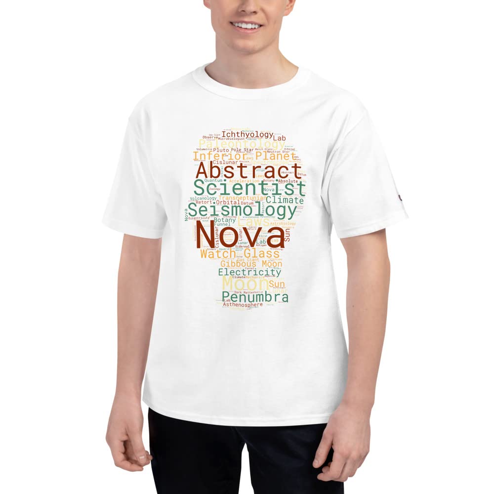 Champion Men's Science Teacher T-Shirt - Funny Vocabulary Design, Perfect Gift for Graduating Science Students & Scientist Parents - Ideal for Classrooms, Labs & Casual Wear