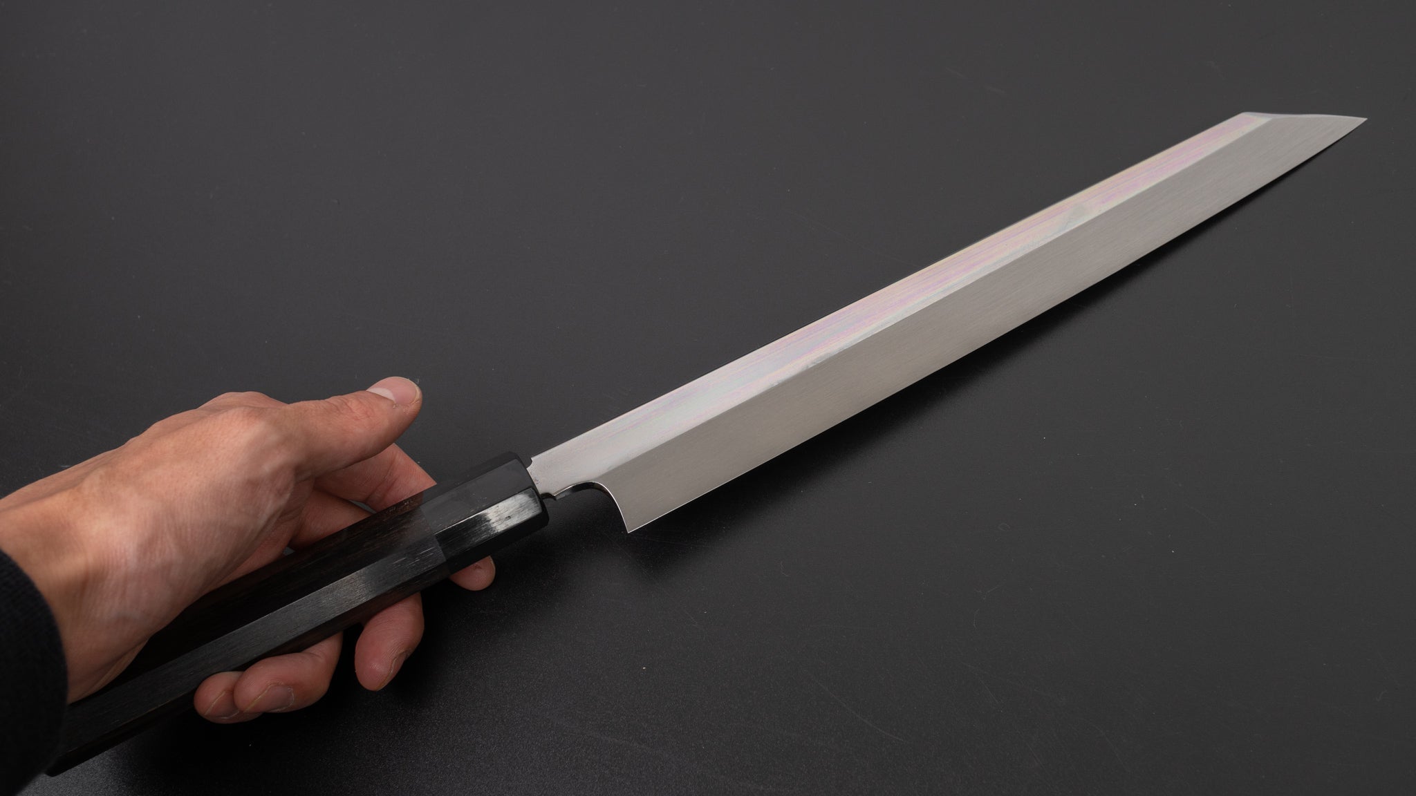 Hitohira Togashi Kambei White #1 Mizu Honyaki Kiritsuke Yanagiba 270mm Japanese Chef Knife with Taihei Ebony Handle & Saya (Limited Edition #005) - Perfect for Sushi, Sashimi & Precision Cutting