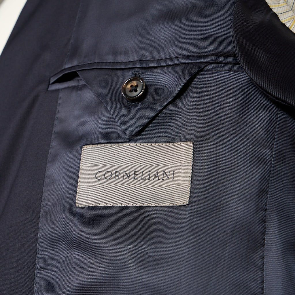 CORNELIANI Unito Wool Suit for Men - Navy Blue Business Formal Attire | Perfect for Office, Weddings & Professional Events