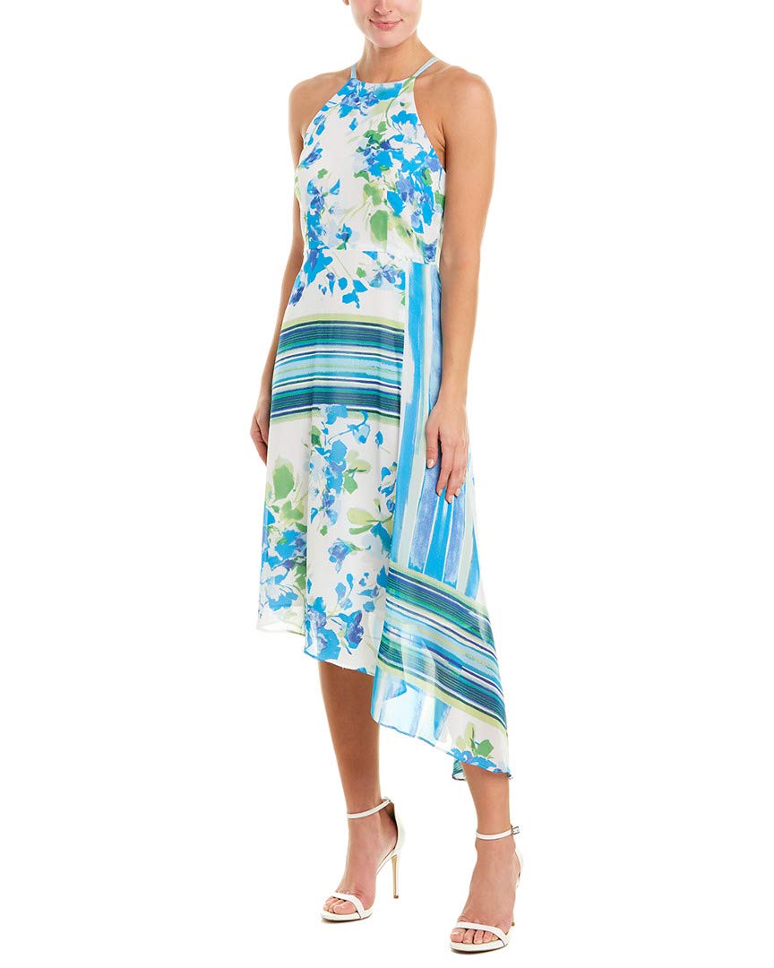 Donna Morgan Women's Halter Top Dress - Flowy Summer Sundress for Beach, Party & Vacation | Sexy Spaghetti Strap Cocktail Dress with Side Slit