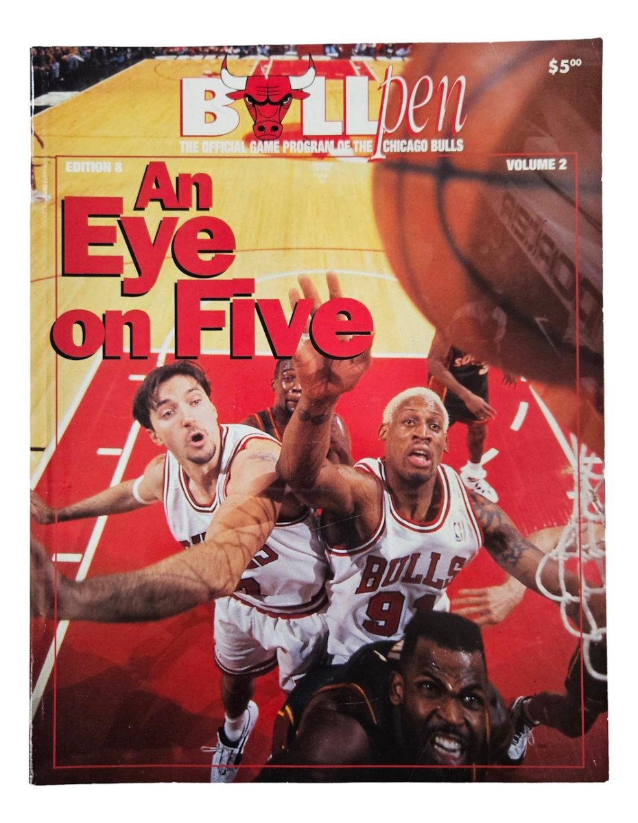 Chicago Bulls 1996 Bullpen Magazine Edition 8 Volume 2 - NBA Collectible Memorabilia for Basketball Fans - Perfect for Sports Decor & Gift Giving