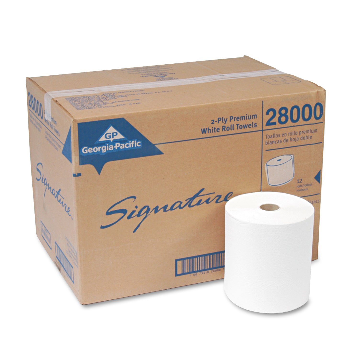 Premium 2-Ply Hard-Wound Paper Towels - Strong & Absorbent for Kitchen Cleaning, Spill Absorption & Household Use