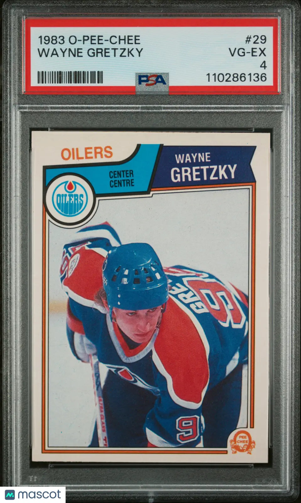 1983 O-Pee-Chee Hockey Wayne Gretzky #29 PSA 4 Graded Card - Vintage NHL Collectible for Sports Memorabilia Display & Investment