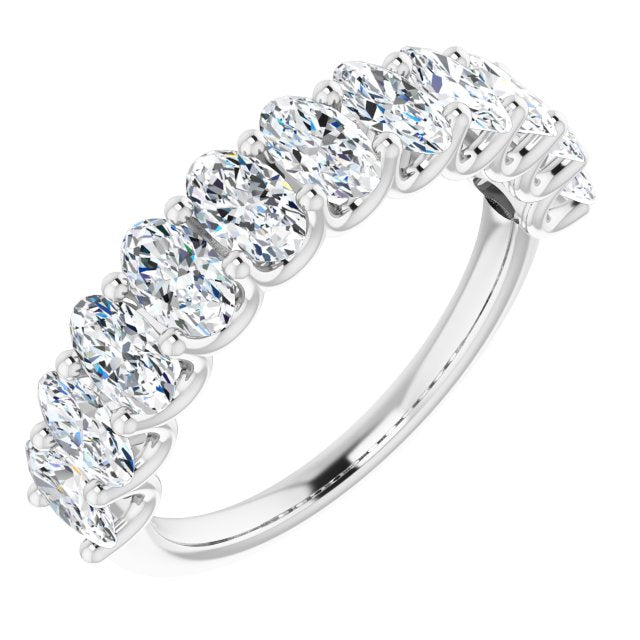 2.31 Carat Oval Cut Diamond Wedding Band - Elegant Bridal Ring for Women, Perfect for Engagement, Anniversary & Special Occasions