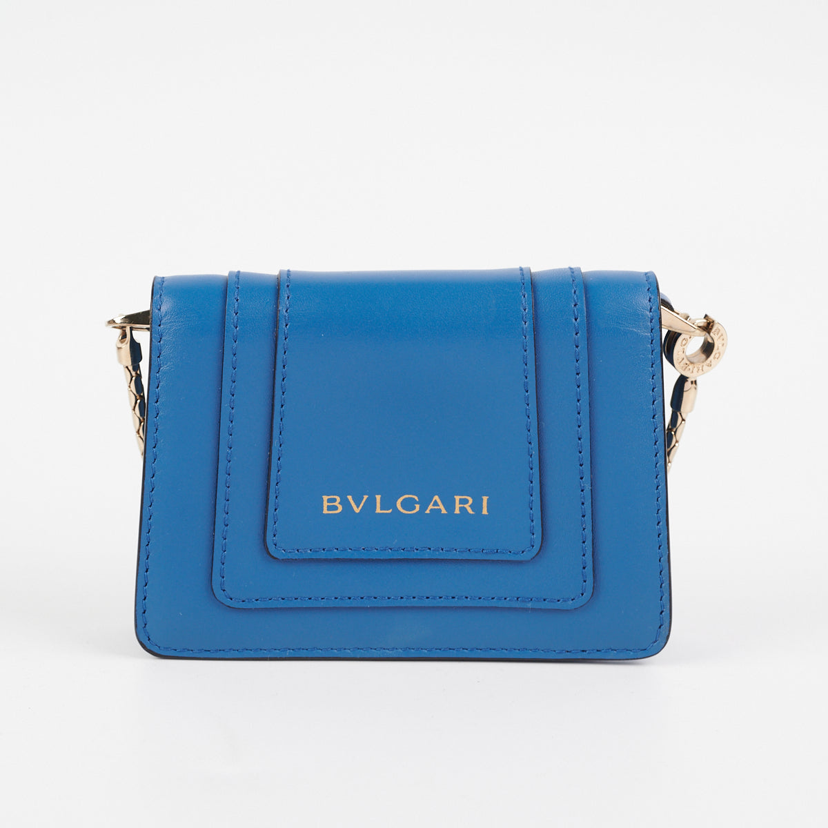 Bvlgari Serpenti Blue Leather Bag Charm - Luxury Designer Handbag Accessory for Women | Perfect for Evening Bags, Crossbody Bags & Gift Giving