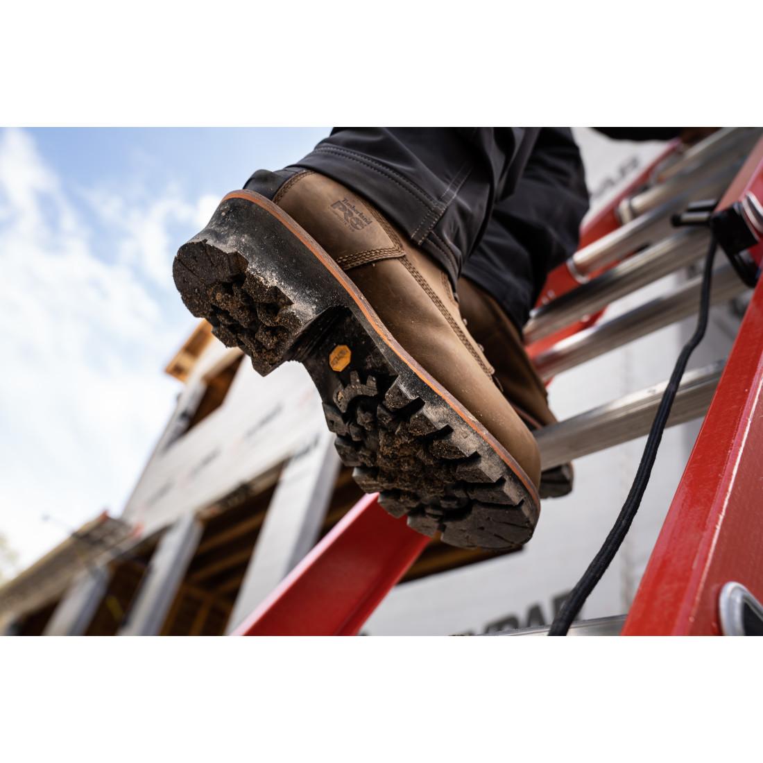 Evergreen EV Waterproof Composite Toe 400g Insulated Work Boots for Men - Medium Brown - Heavy Duty Safety Shoes for Construction, Outdoor & Industrial Work