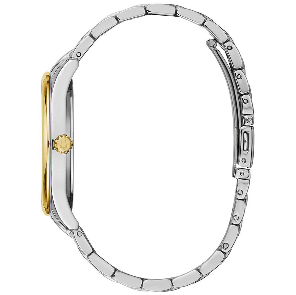 Bulova 98D160 Diamond Accent Two-Tone Stainless Steel Men's Watch - Luxury Dress Watch for Business, Formal Events & Special Occasions