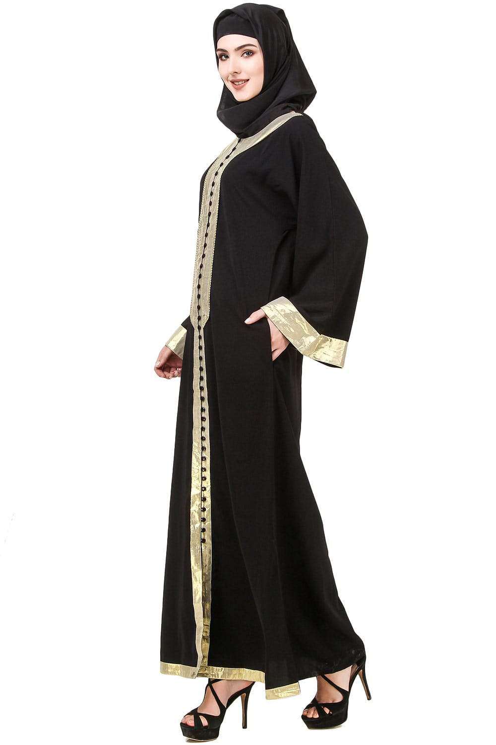 Elegant Dubai Abaya for Women - Modest Islamic Dress - Perfect for Prayer, Mosque, and Special Occasions