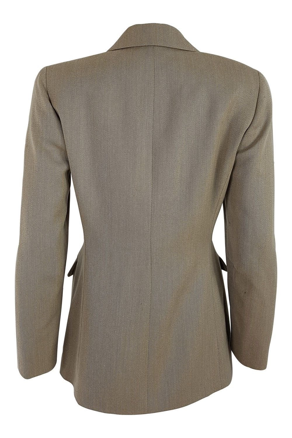 JIL SANDER Pure New Wool Light Brown Single Breasted Jacket for Women (Size FR 38) | Classic Office Blazer & Formal Coat for Business, Work & Special Occasions