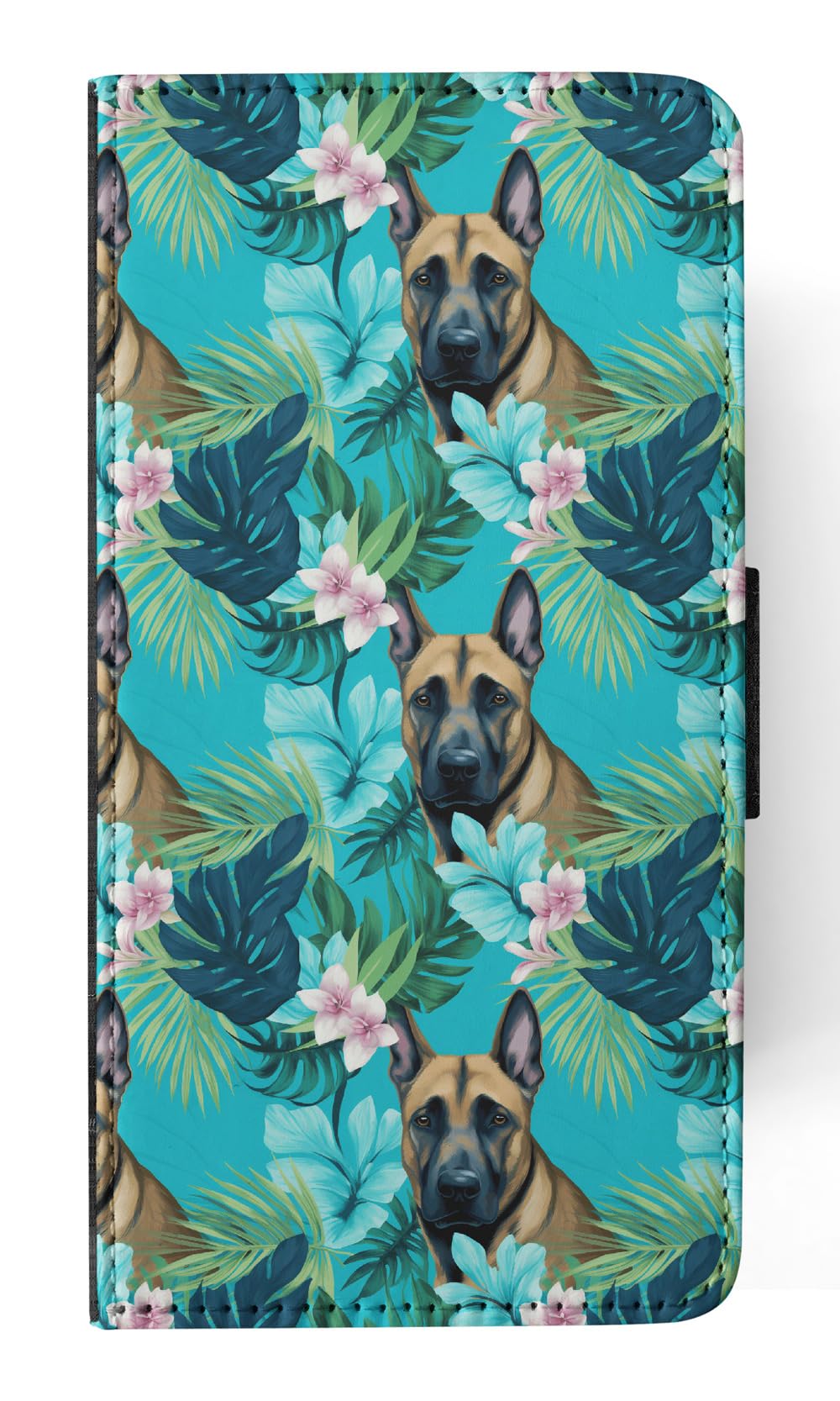 Cute Malinois Puppy Dog Pattern Faux Leather Flip Wallet Phone Case for Apple iPhone 11 Pro - Perfect for Pet Lovers & Everyday Use