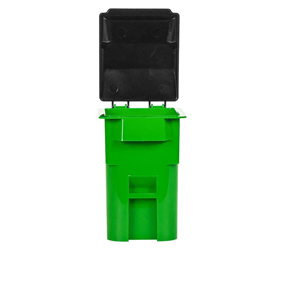 Green Dumpster with Lid & Wheels + 3 Green Trash Cans - Perfect for Wrestling Action Figures Storage & Play Scenes | Durable Toy Accessories for Kids & Collectors