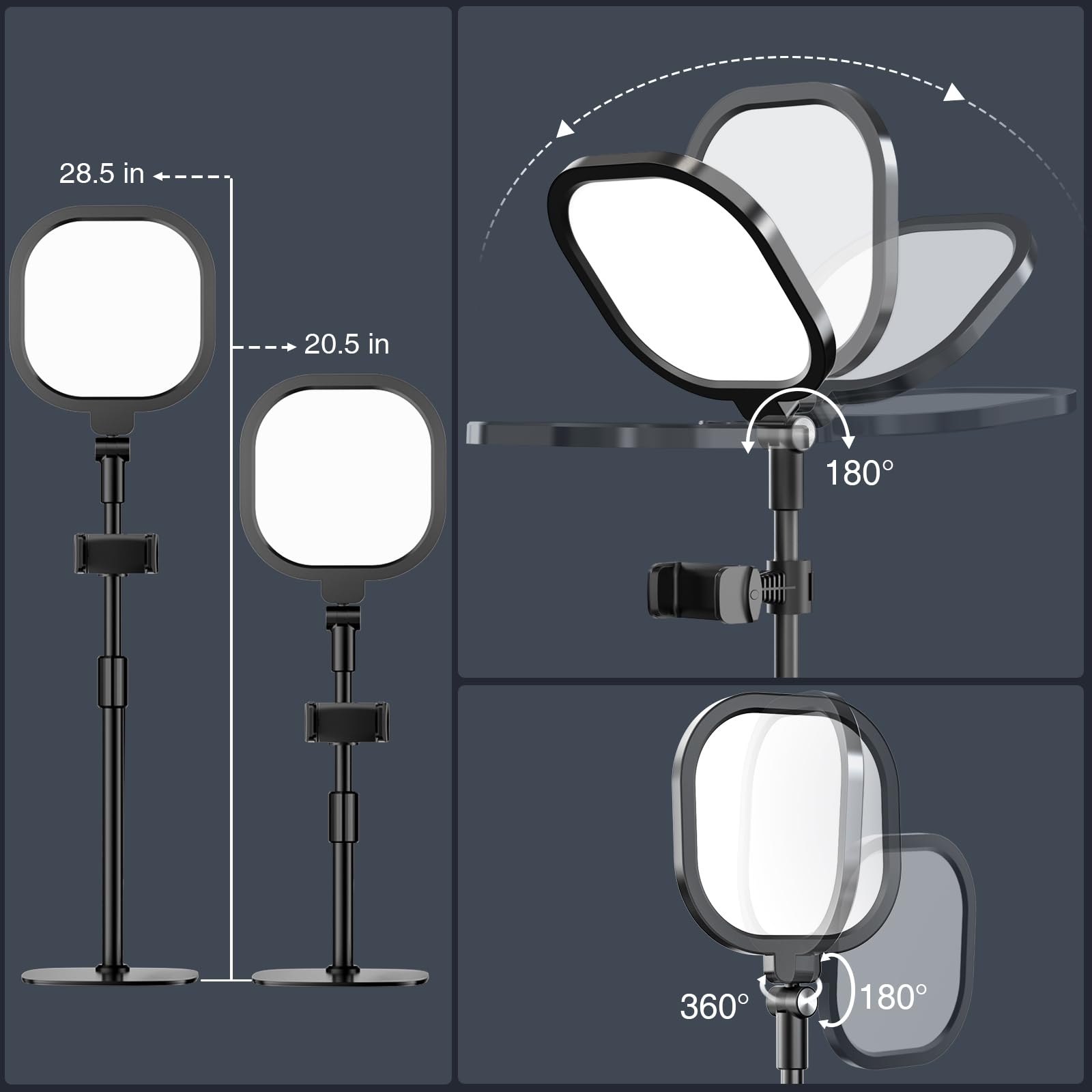 Best Adjustable Computer Ring Light for Video Calls - 30 Lighting Modes, CRI 97.8, Webcam Light with Stand for Zoom Meetings, Live Streaming & Home Office (Perfect for Video Conferences, Online Classes & Content Creation)