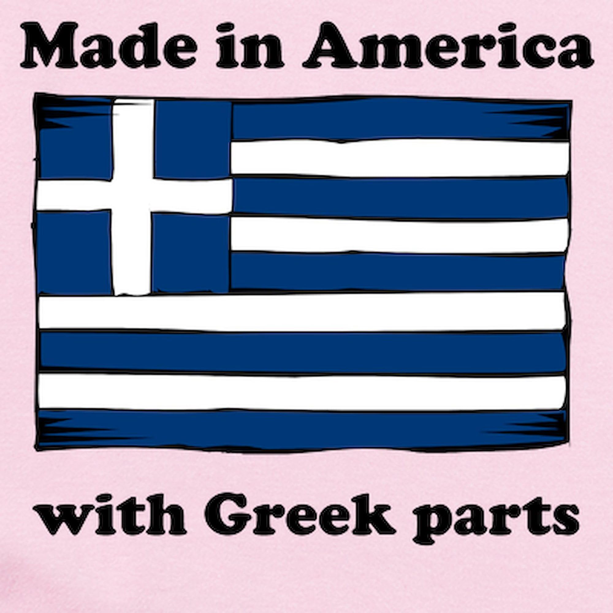 Made in USA Baby Bodysuit - Cute Infant Romper with Greek Design | Perfect for Newborn Photos, Gifts & Everyday Wear