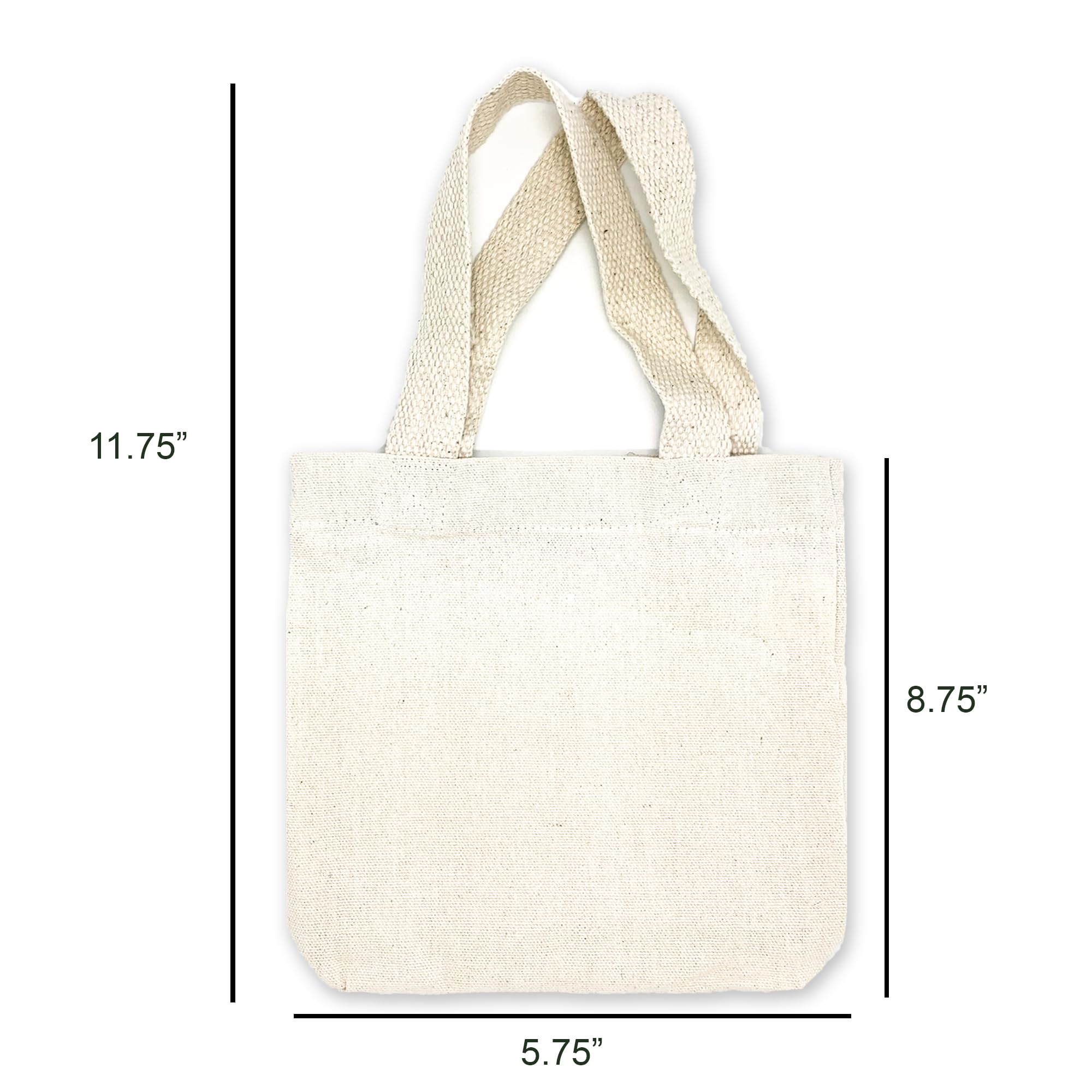 Rainbow Mini Tote Bag for Women - Cute Sorority Gifts & Party Favors - Small Cotton Goodie Bags - Perfect for Sorority Events, Birthday Parties & Beach Outings