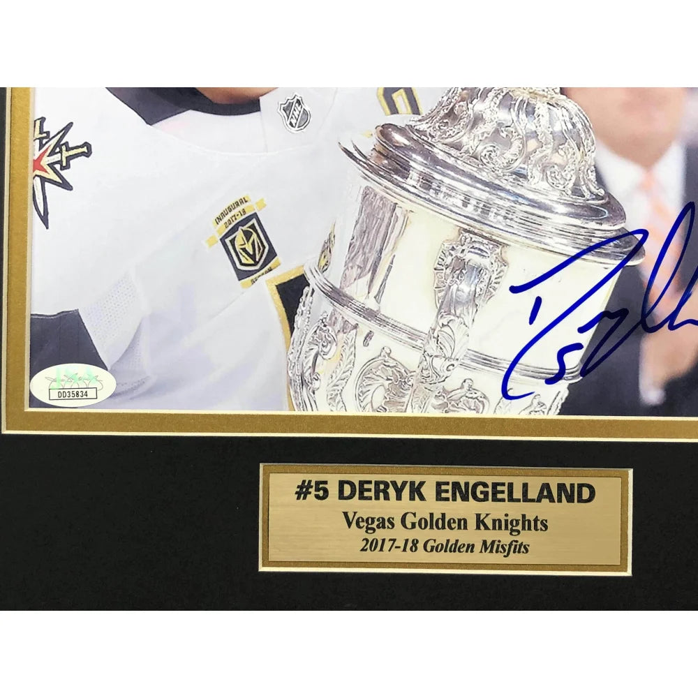 Deryk Engelland Autographed 8x10 Photo with JSA COA - Vegas Golden Knights VGK Hockey Memorabilia - Perfect for Sports Collectors and Hockey Fans Display