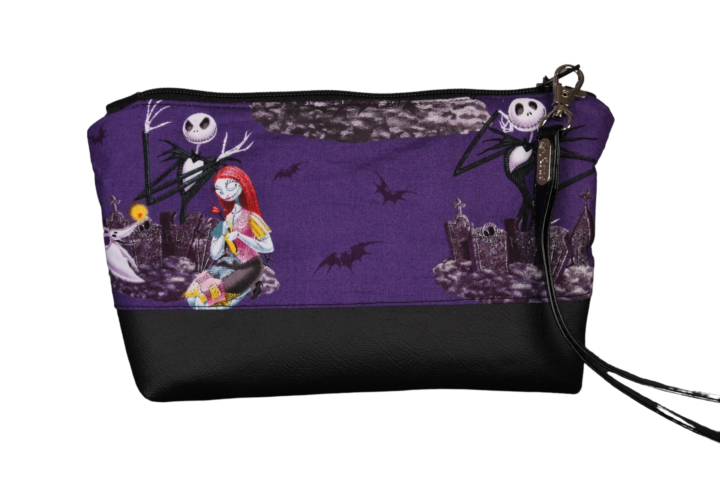 Jack Horror Makeup Bag - Waterproof Cosmetic Organizer for Halloween, Cosplay & Travel - Spooky Themed Makeup Pouch for Women & Teens
