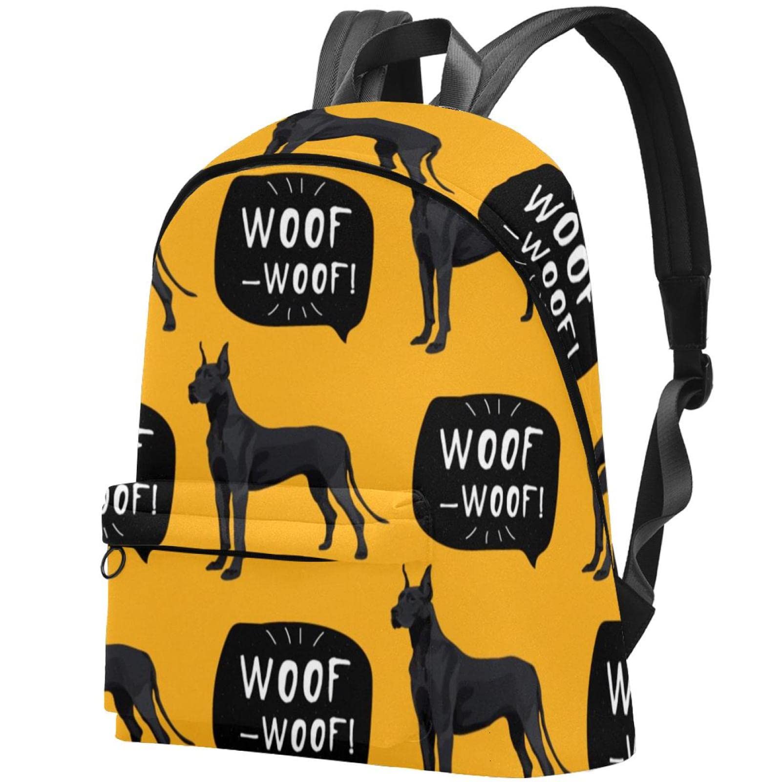 Durable Canvas Backpack for College Students & Travel - Stylish Unisex Backpack with Doberman Dog Pattern - Perfect for School, Work, Hiking & Daily Commute