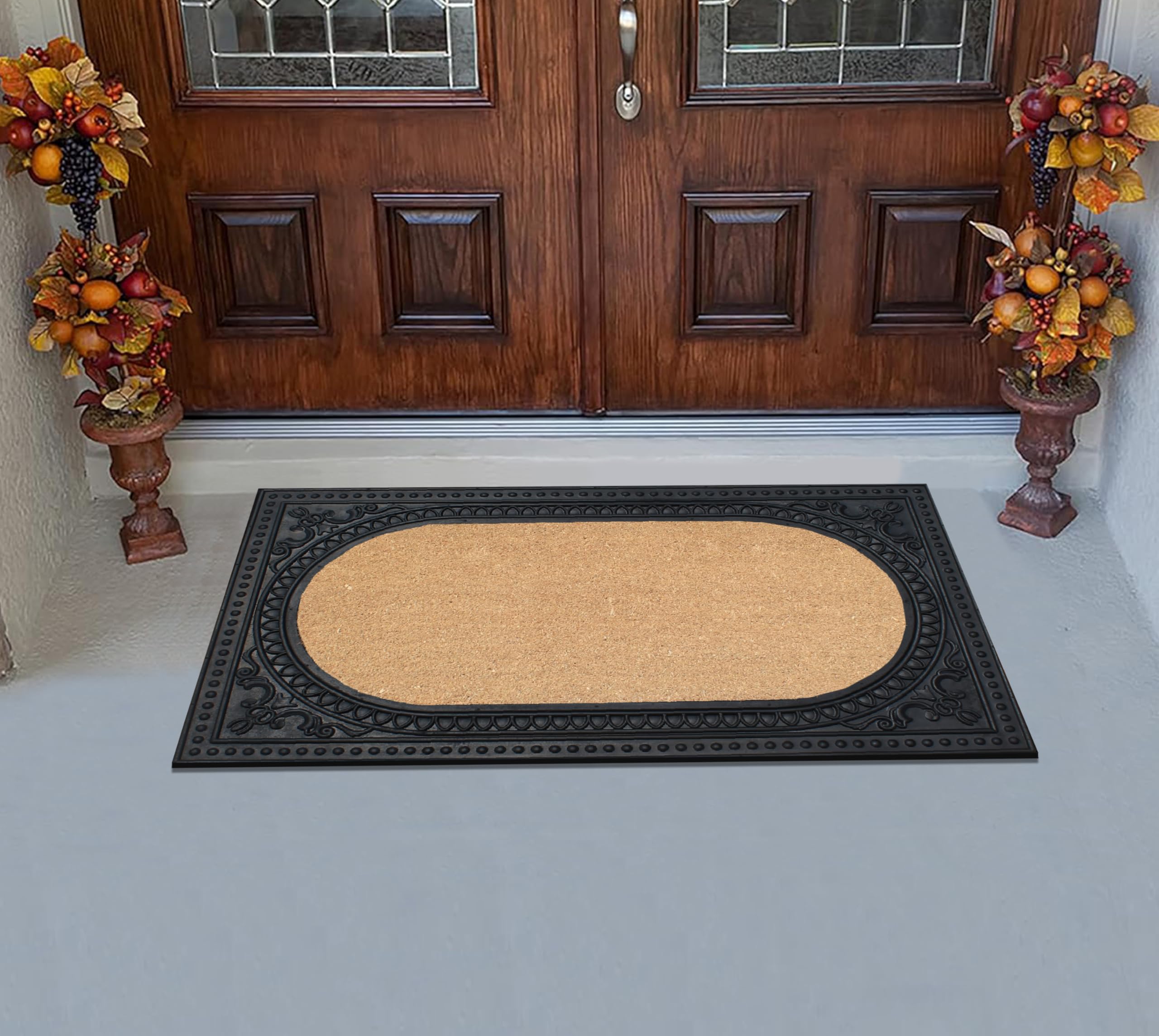 Premium A1HC Entrance Door Mat 23”x38” - Durable Non-Slip Large Outdoor Rug with Rubber Backing - Heavy Duty Thin-Profile Welcome Mat for High Traffic Areas - Perfect for Front Door, Patio, Garage & Mudroom Use
