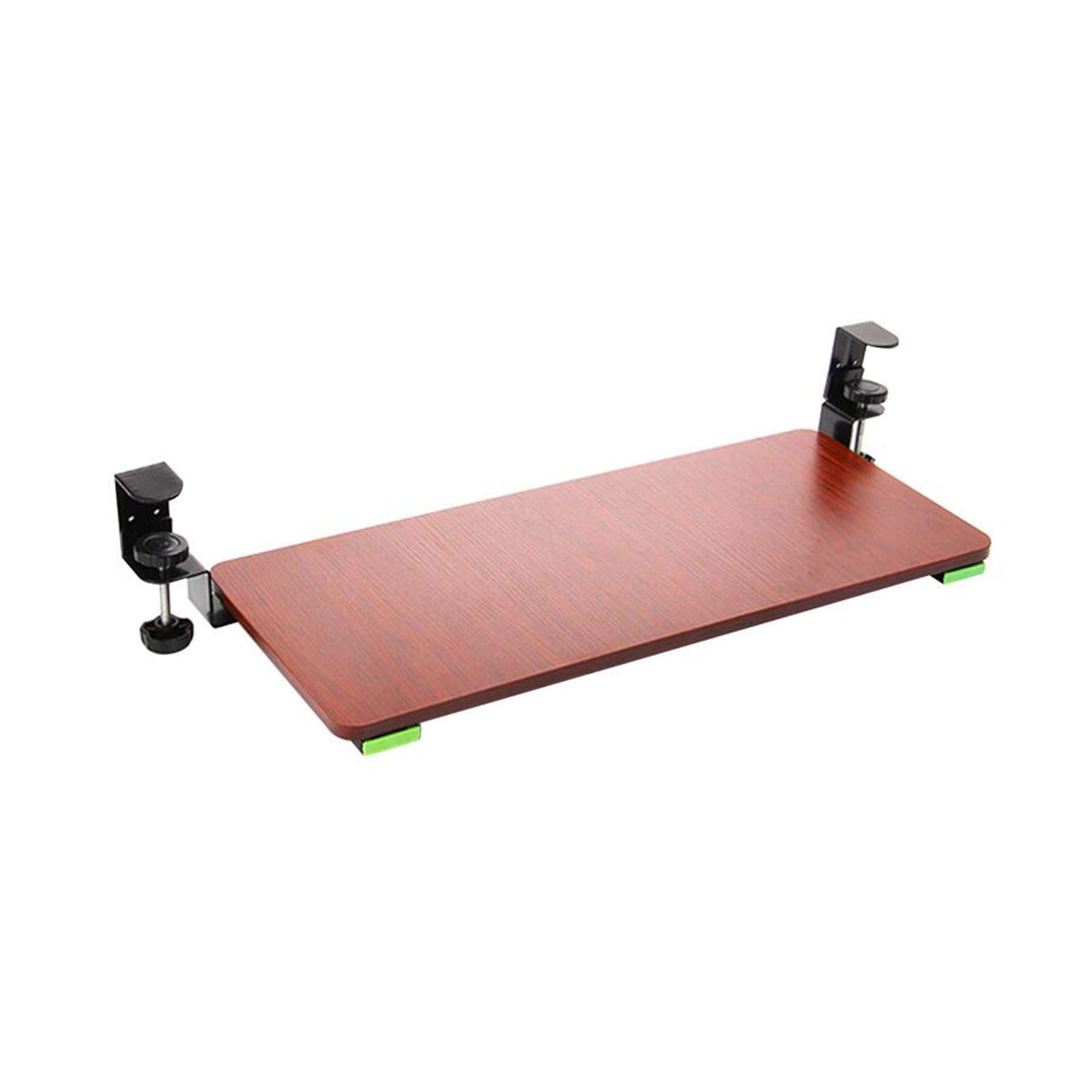Ergonomic Clip-on Keyboard Tray - Adjustable Folding Desktop Extension Stand with Elbow Support | Perfect for Office Workstations, Gaming Setups & Home Computer Desks