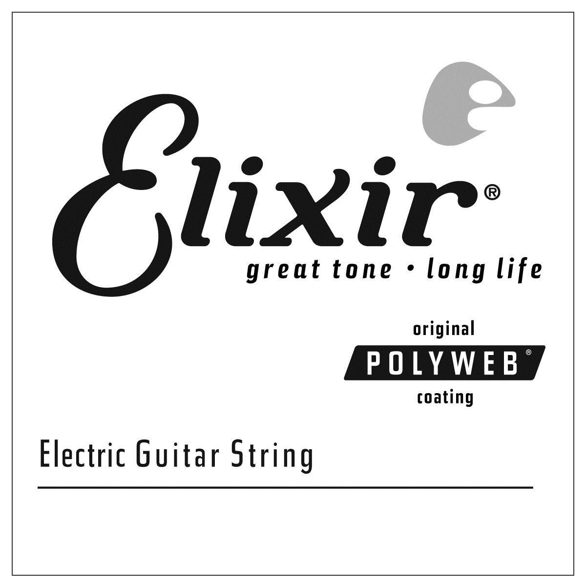 Elixir Polyweb Coated Electric Guitar Strings - .024 Gauge for Smooth Playability & Long-Lasting Tone | Perfect for Rock, Blues & Studio Recording