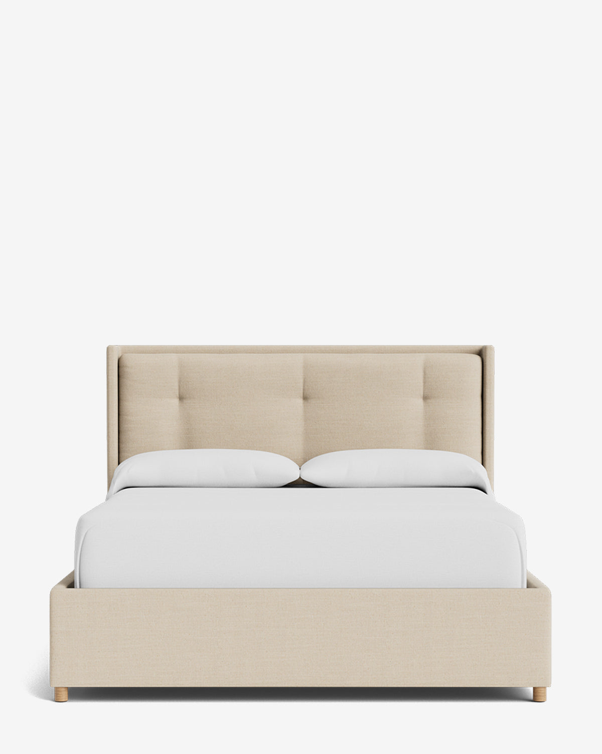 Low Profile Ria Bed Frame with Minimalist Headboard - Perfect for Small Spaces, Modern Bedrooms & Studio Apartments