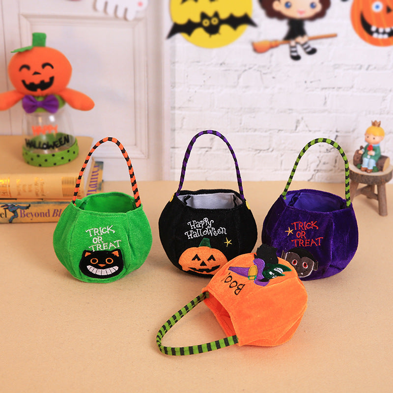 Halloween Pumpkin Tote Bag - Reusable Grocery Shopping Bag for Trick or Treat, Fall Festival & Seasonal Decor
