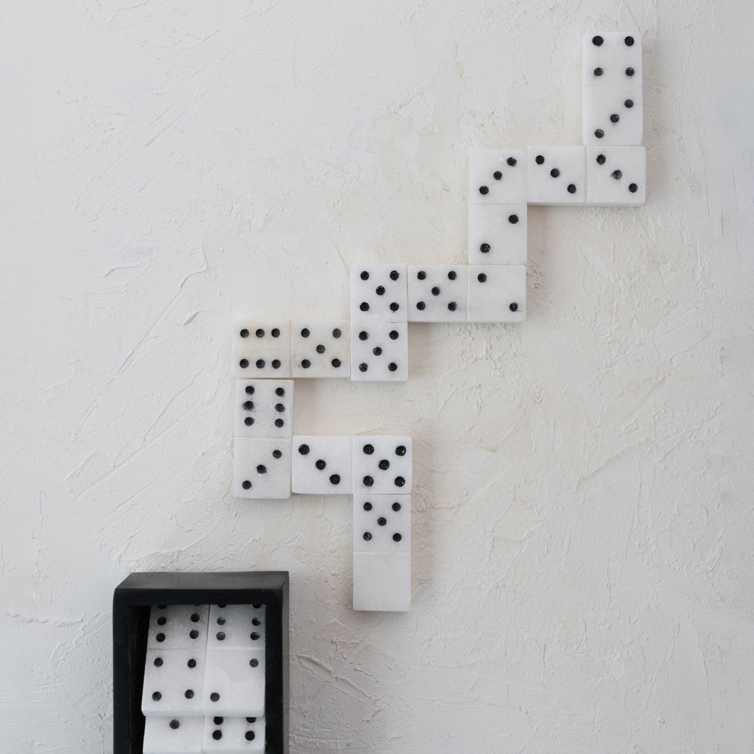 Handmade Alabaster Dominoes Set - Premium Quality 28-Piece Game for Family Fun, Gifts & Home Decor | Perfect for Game Nights, Parties & Collectors