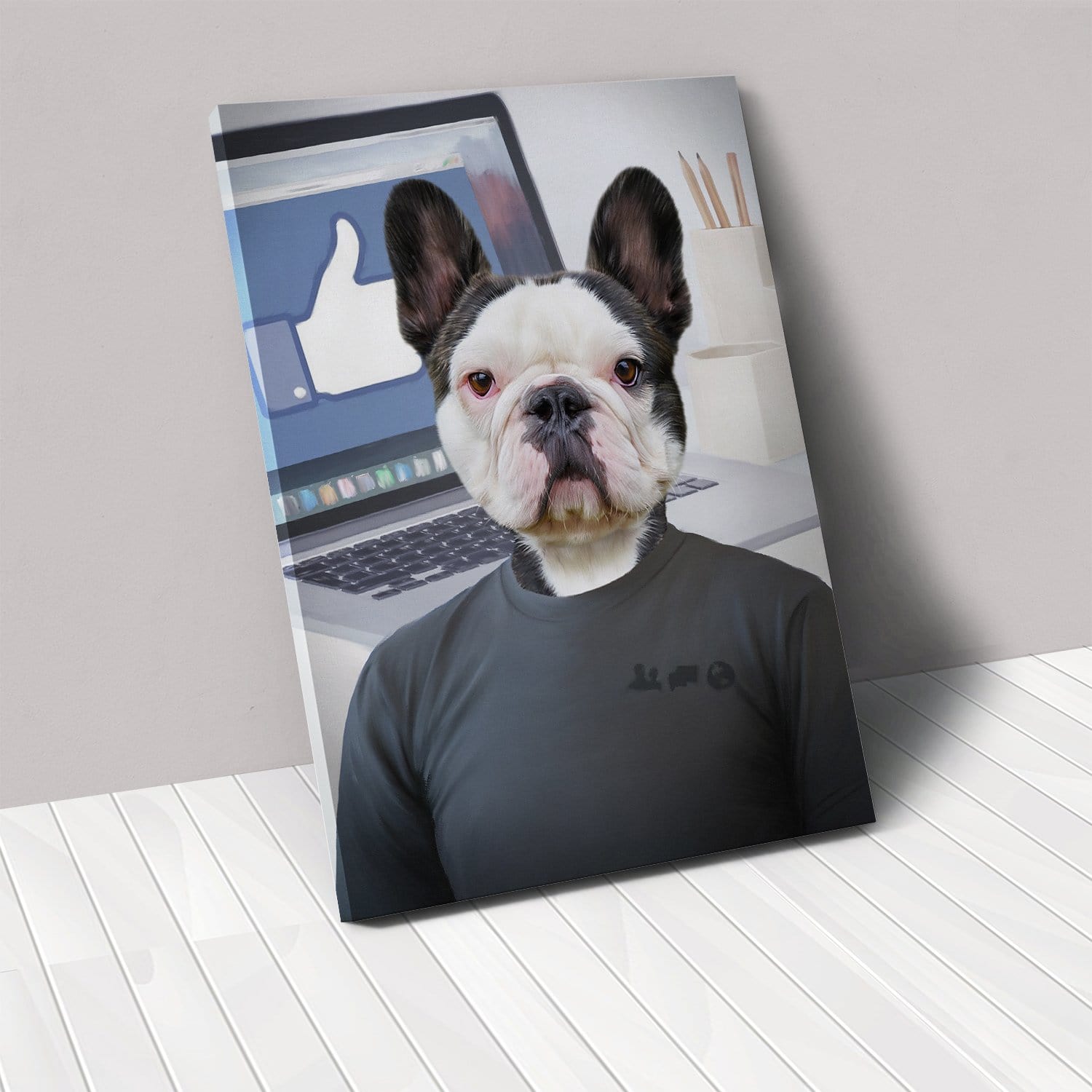 Custom Pet Canvas Portrait - Personalized Pet Art for Dogs & Cats - Perfect for Home Decor & Gifts