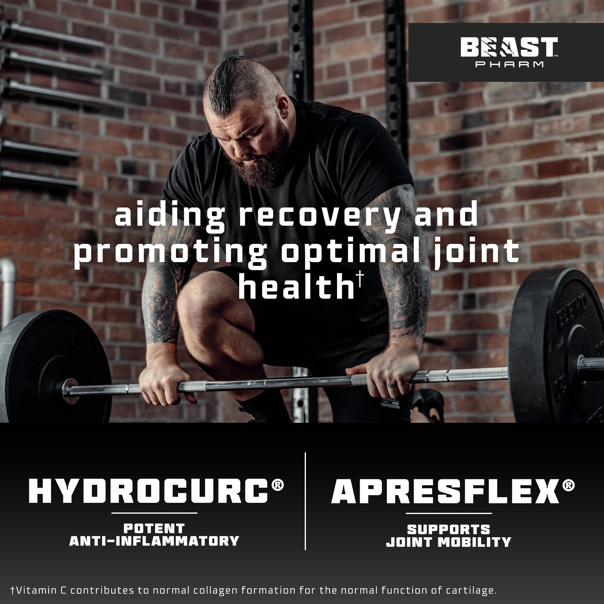 Beast Pharm Big Joint Supplement - 120 Capsules for Joint Pain Relief & Mobility Support - Ideal for Athletes & Active Lifestyles