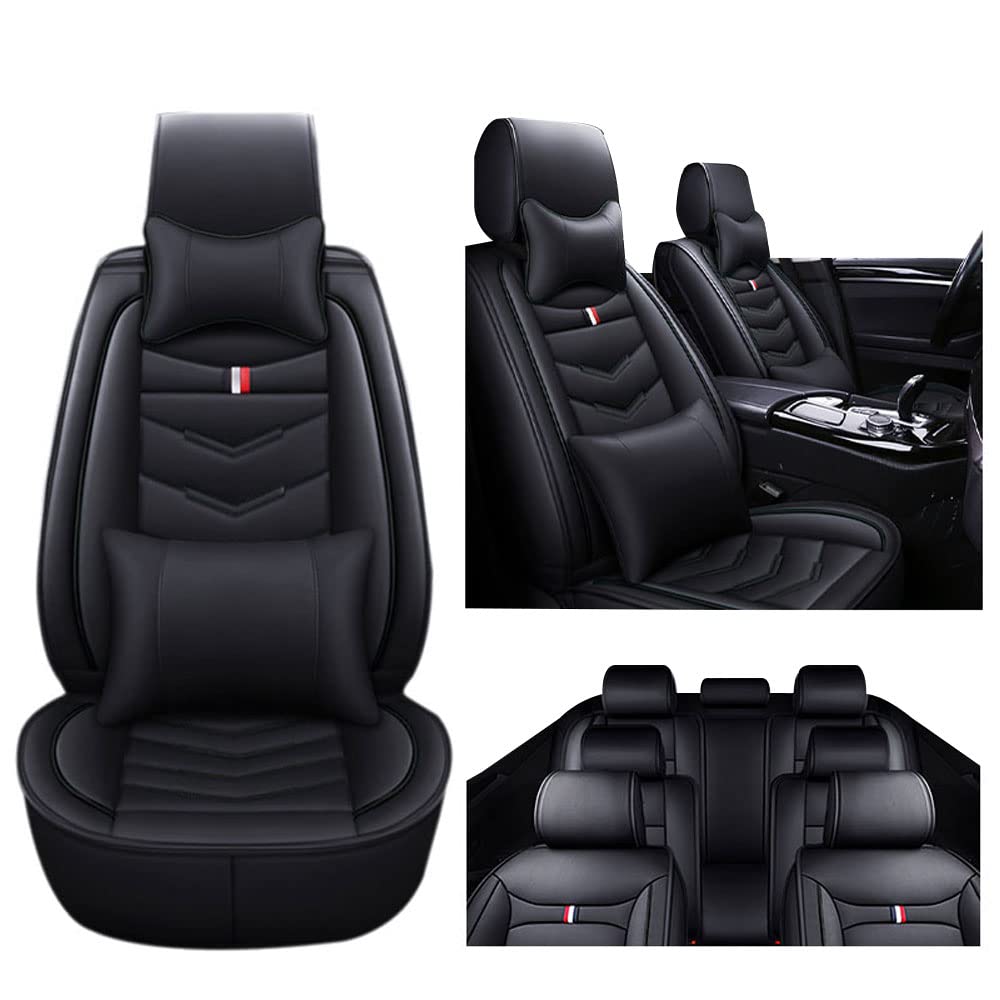 Premium Leather Car Seat Covers for Toyota Sienna 2000-2024 - 7-Seater Durable, Waterproof & Breathable Vehicle Seat Protectors (Luxury Black) | Perfect for Family Road Trips, Daily Commutes & Pet Protection