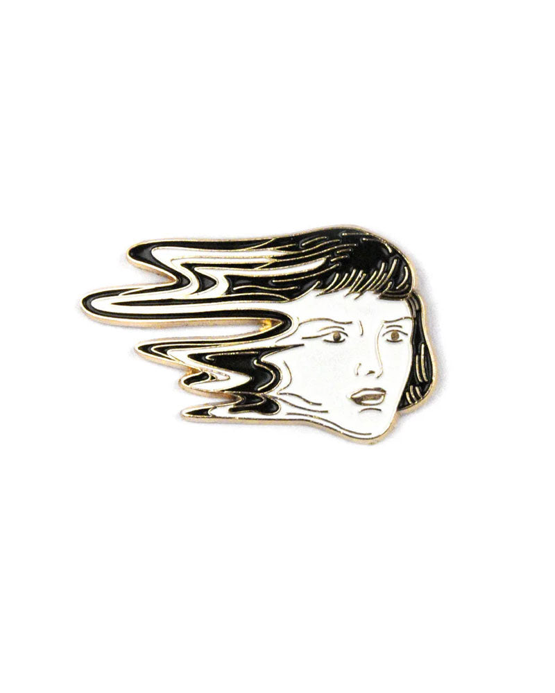 Glitched Face Pin - Unique Distorted Design Enamel Pin - Perfect for Backpacks, Jackets, and Hat Decoration