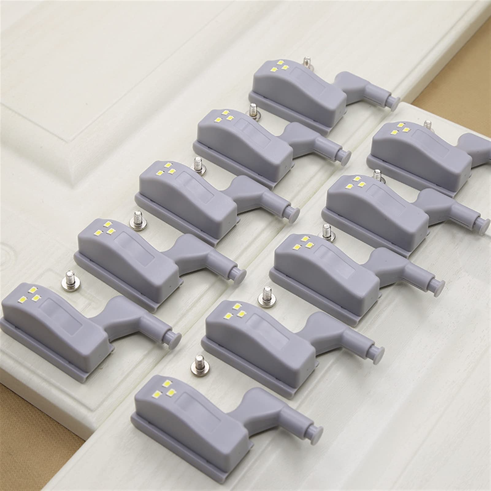 JOLAU 3LED Under Cabinet Light - Universal Hinge Light for Wardrobe, Closet & Kitchen - Motion Sensor LED Armario Lamp (1 Pack) - Perfect for Dark Cabinets, Pantries & Storage Spaces