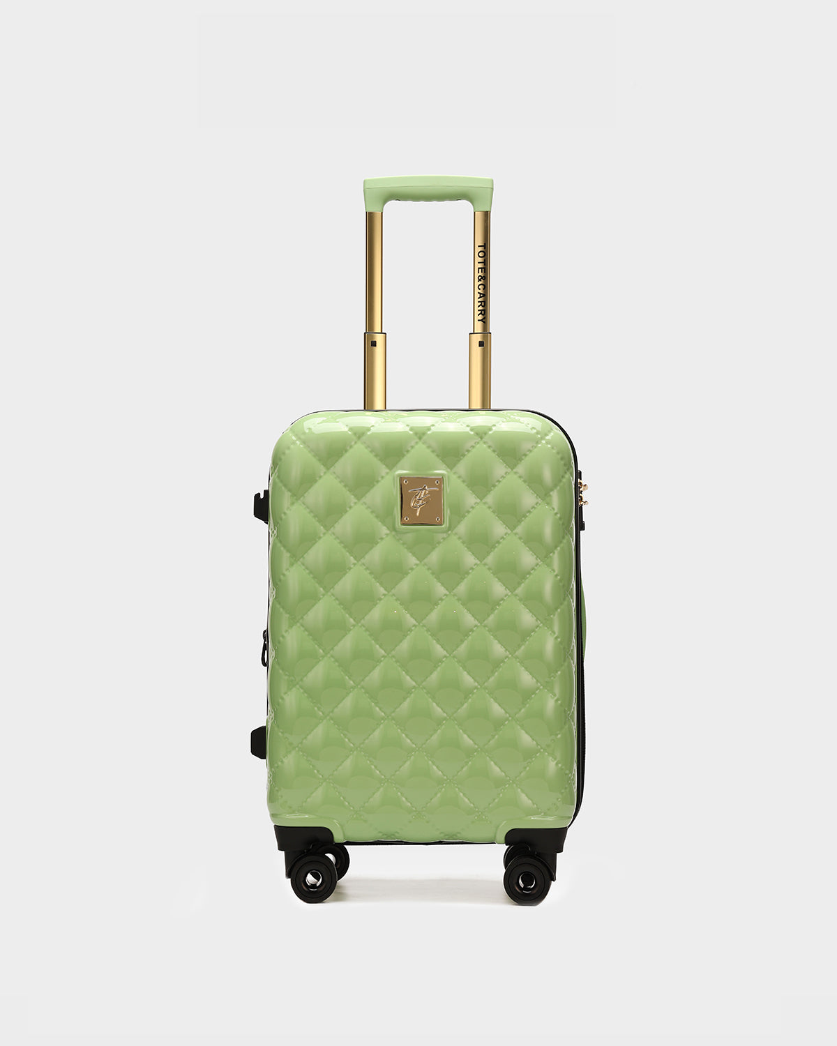 Premium Diamond 3-Piece Hardshell Luggage Set in Crystal Green - Lightweight Spinner Suitcase for Travel, Vacation & Business Trips (Carry-On, Medium & Large)