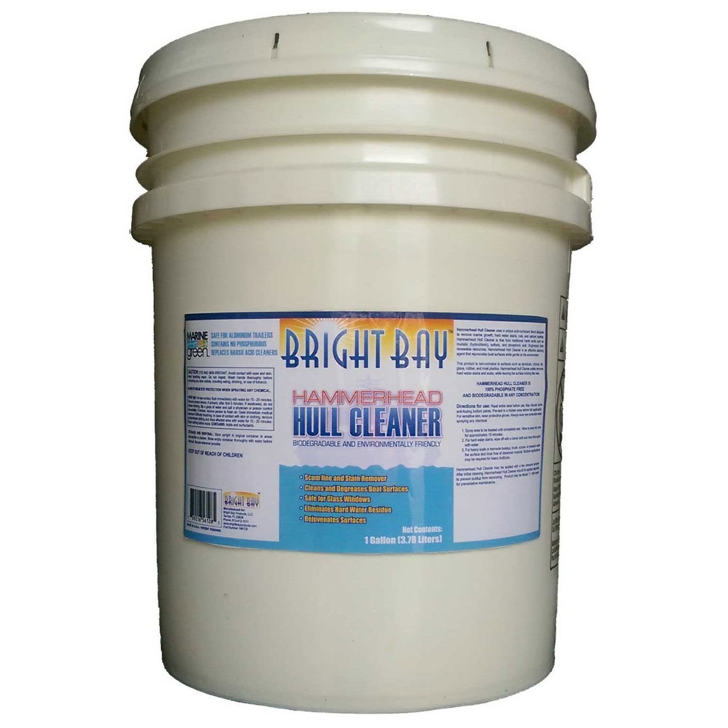 M6005 Hull Cleaner - 5 Gallon Pail (1/Case) | Marine Boat Bottom Cleaner for Fiberglass & Metal Hulls | Perfect for Boat Maintenance & Dock Cleaning
