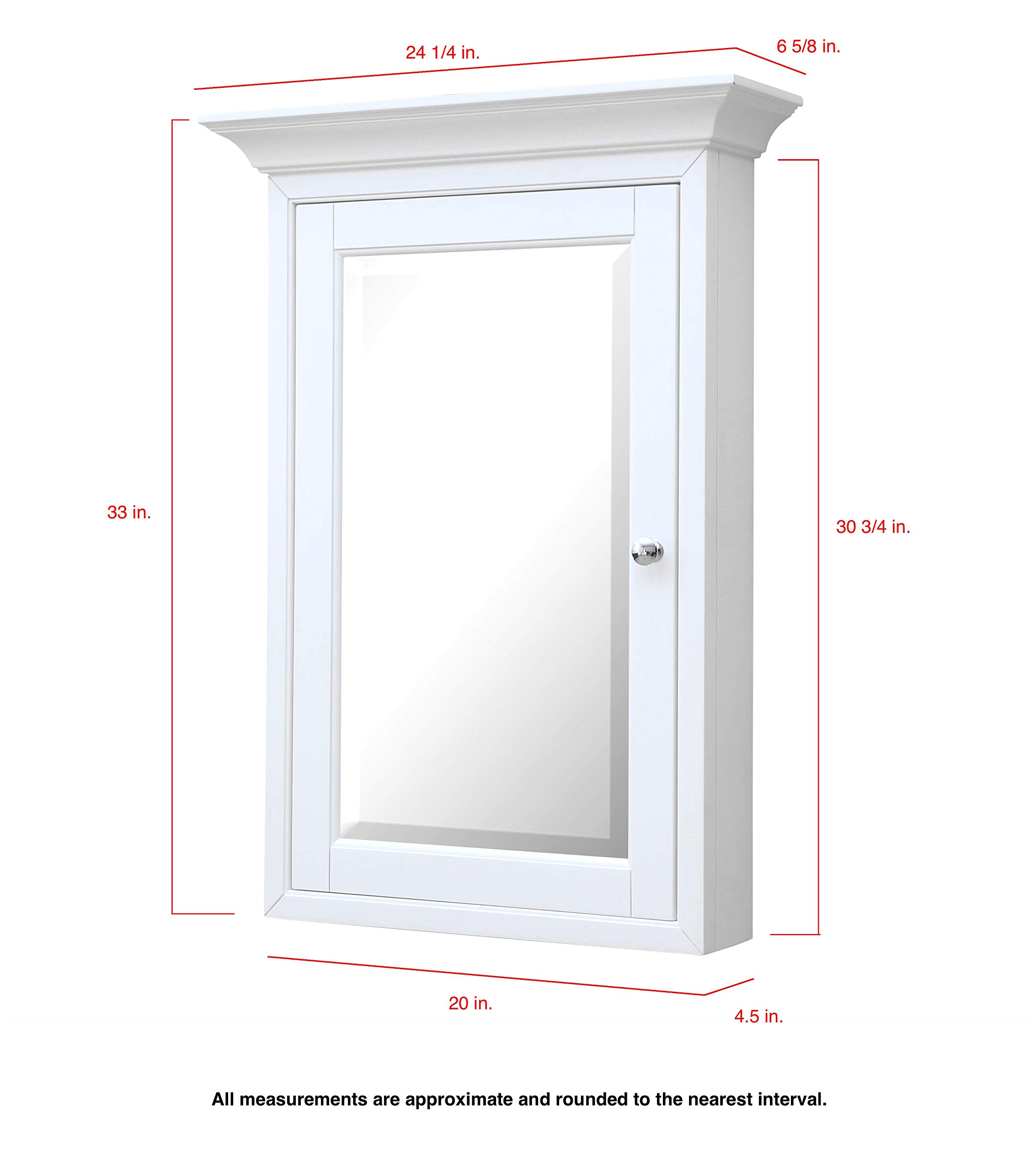Newport Wall-Mounted Medicine Cabinet - Powder Blue for Bathroom & Kitchen Storage