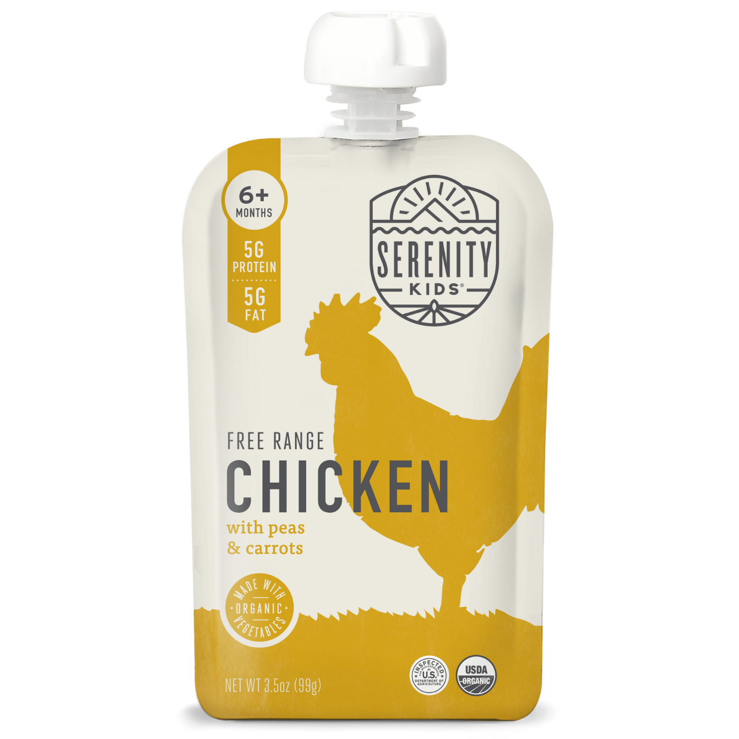 Organic Free Range Chicken Baby Food - All Natural, No Preservatives | Healthy Homemade Puree for Infants & Toddlers | Ideal for First Foods, Weaning & On-The-Go Meals
