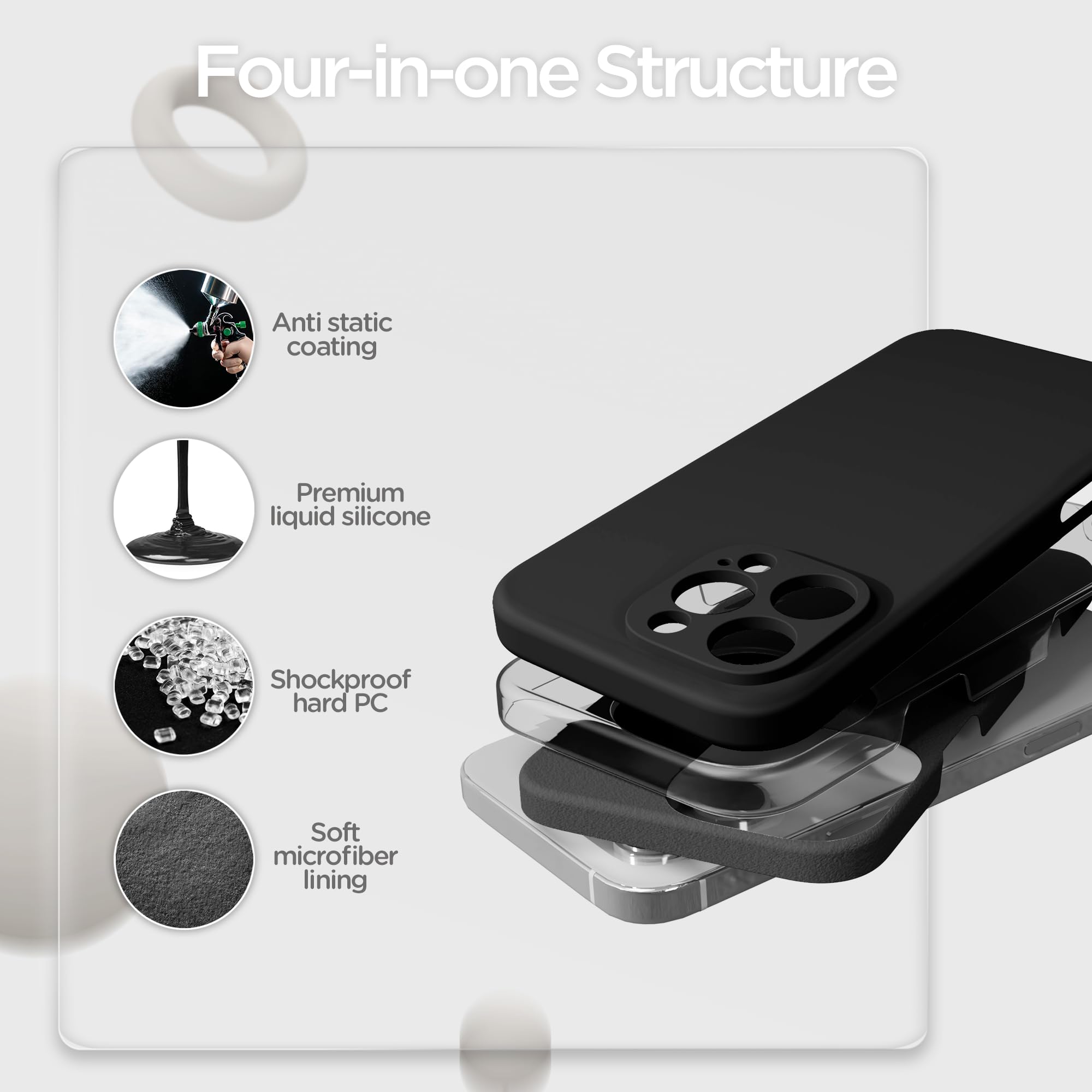 INGIDO Liquid Silicone Case for iPhone 16 Pro Max (6.9