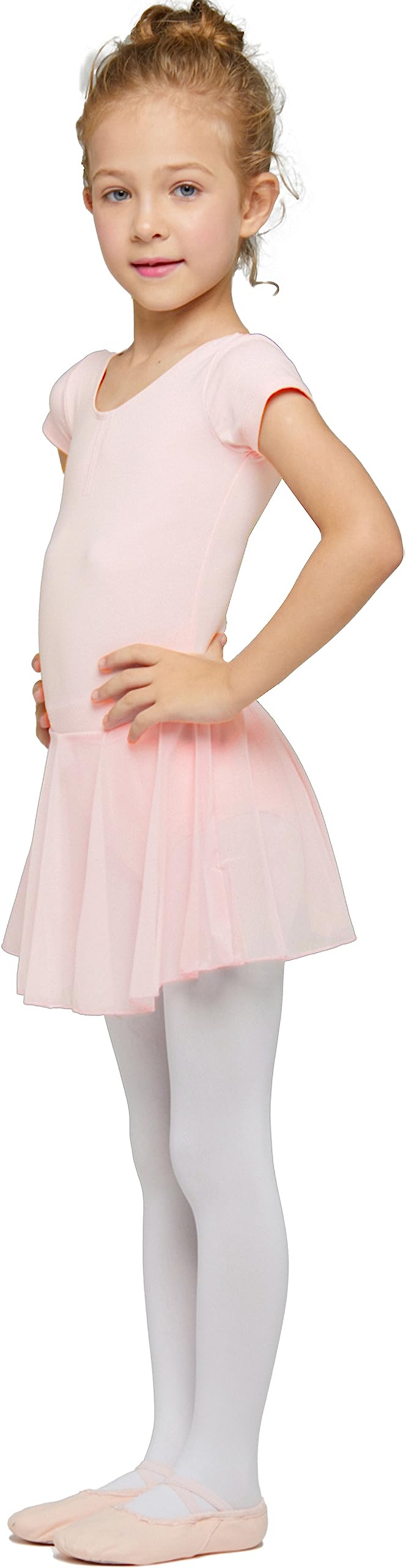 Toddler Ballet Leotard with Skirt - Girls Dance Leotard & Tutu Outfit for Ballet, Gymnastics & Performance - Classic Short Sleeve Ballerina Dress for Toddlers & Kids