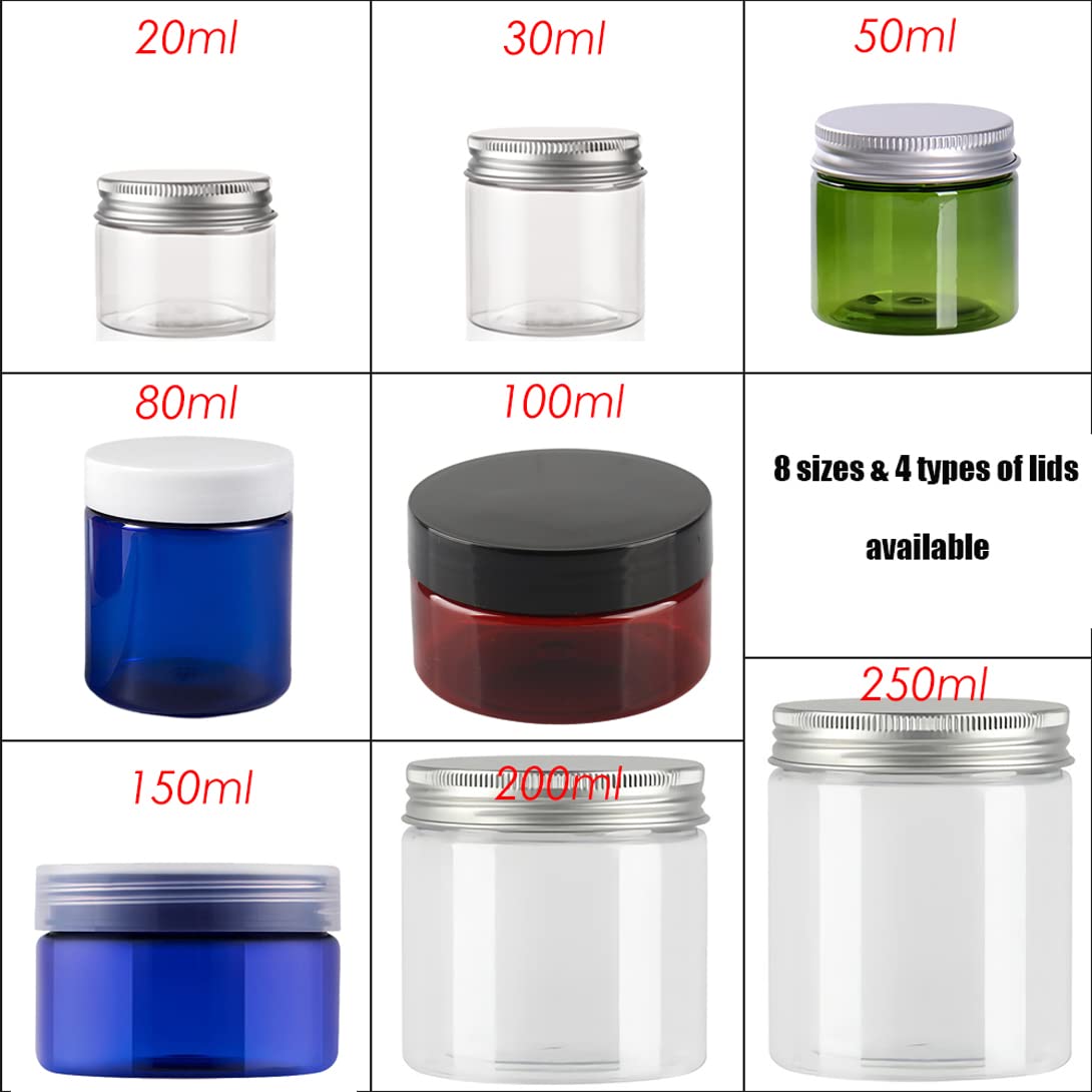 6-Pack 30ml Clear Plastic Cream Jars with Lids - Travel-Sized Cosmetic Containers for Makeup, Skincare & Toiletries | Perfect for Face Creams, Lip Balms & DIY Beauty Products at Home or On-The-Go