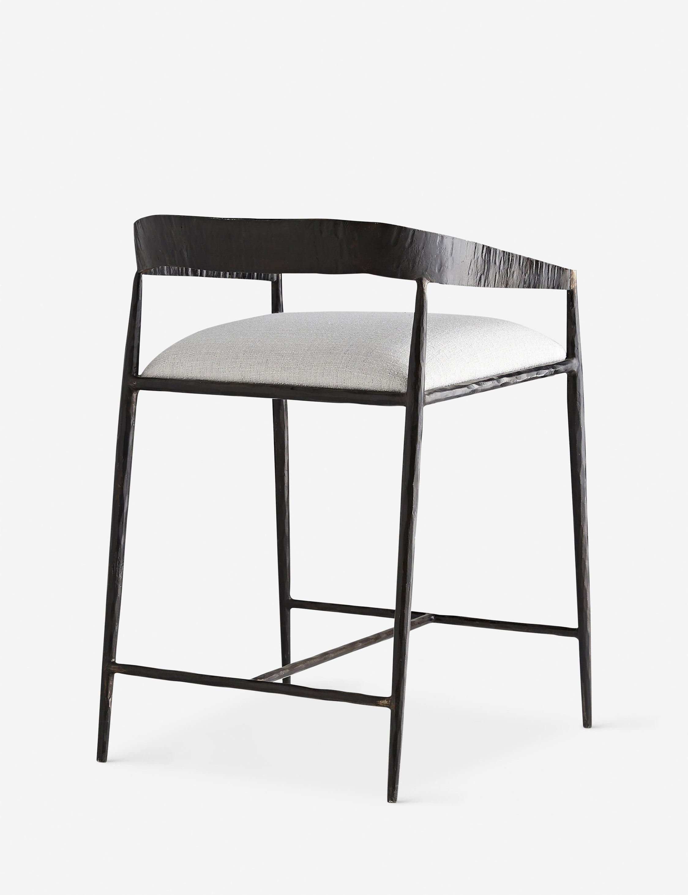 Ansel Counter Stool by Arteriors - Modern Kitchen Bar Stool with Metal Base - Perfect for Breakfast Bars, Kitchen Islands & Home Decor
