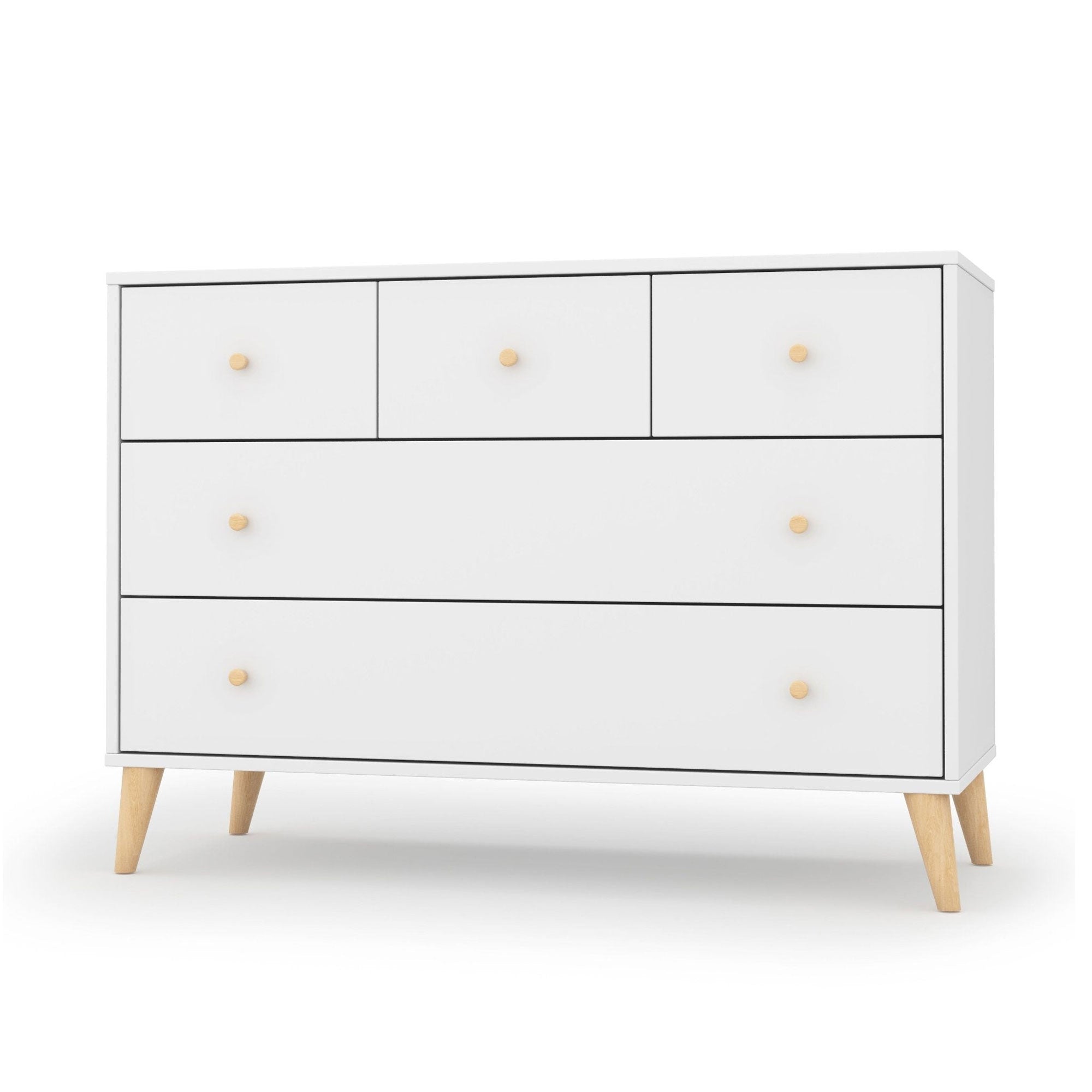 Austin 5 Drawer Dresser - Modern Wooden Chest of Drawers for Bedroom Storage & Organization | Perfect for Clothes, Linens & Accessories