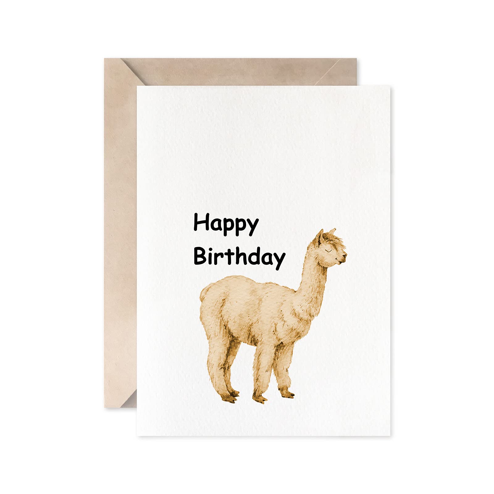 Funny Alpaca Birthday Card for Women, Men & Kids - Cute & Unique Greeting Card for Birthdays, Parties & Special Occasions