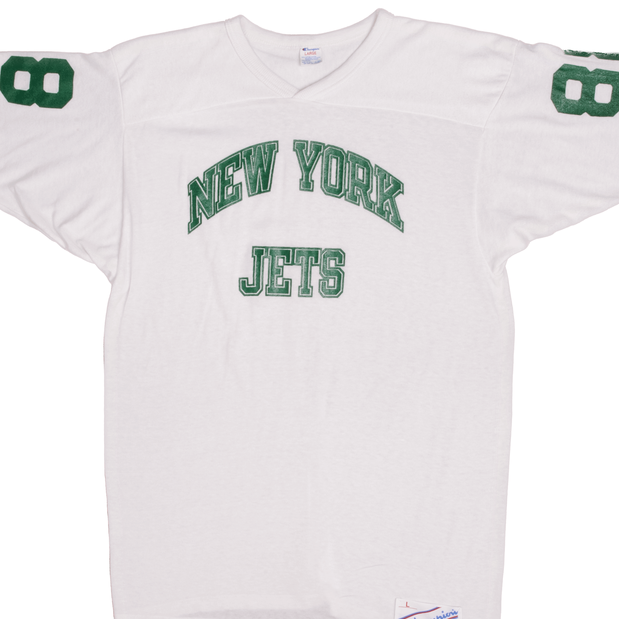 Vintage Champion NFL New York Jets #88 Football Jersey 1980s - Size Large, Made in USA - Perfect for Game Day, Collecting & Retro Sports Fashion