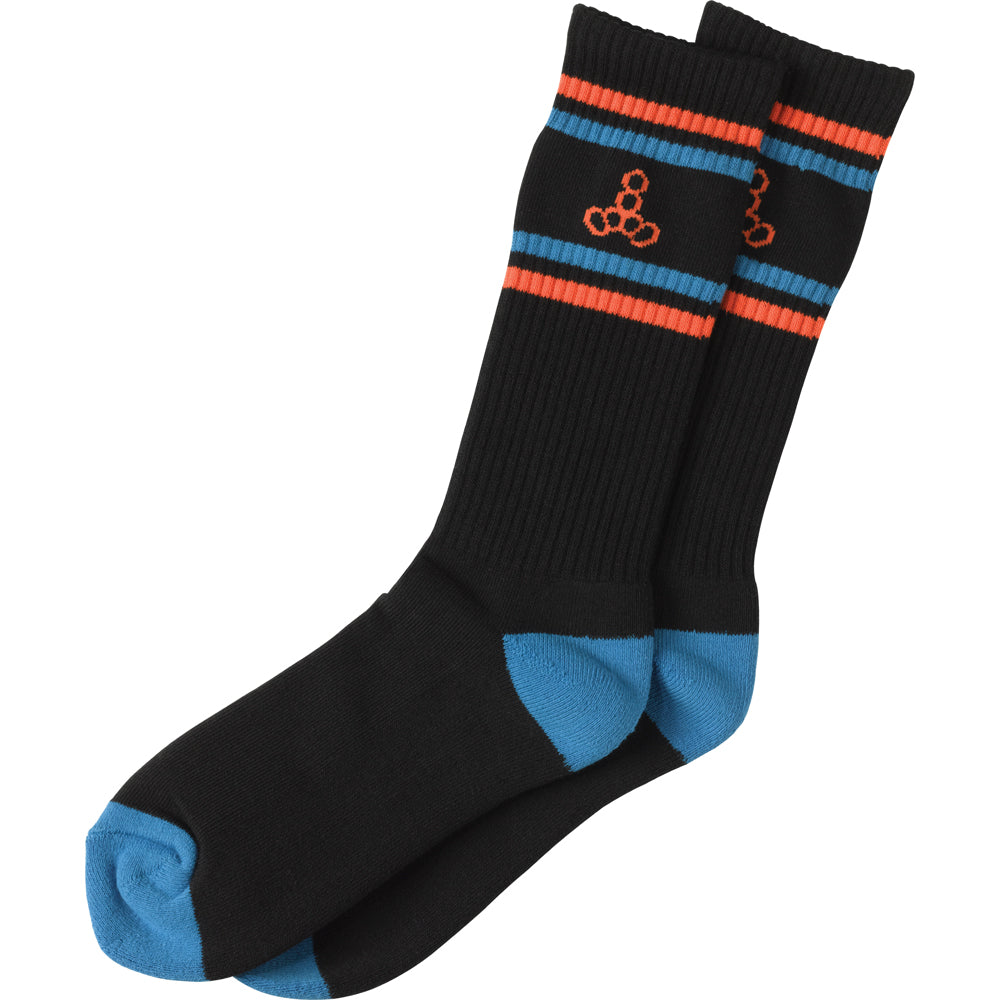 Icon Socks Black Orange - Trendy Unisex Crew Socks for Men & Women - Perfect for Running, Gym, Sports & Casual Wear