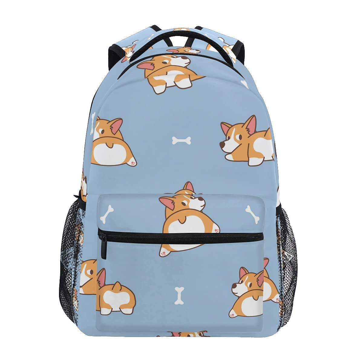 ALAZA Cute Corgi Butt Welsh Dog Backpack for Kids - School Book Bag for Elementary Teens, Boys & Girls - Durable Shoulder Bag for Travel, Laptop & Daypack - Perfect for School, College & Outdoor Adventures