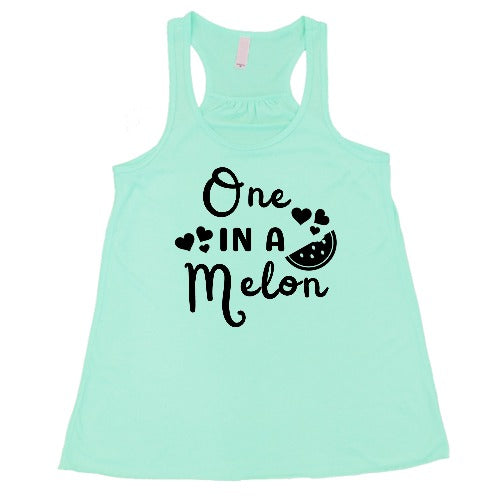 One In A Melon T-Shirt - Funny Watermelon Graphic Tee for Women & Men - Perfect for Summer Outfits, Beach Vacations and Casual Wear