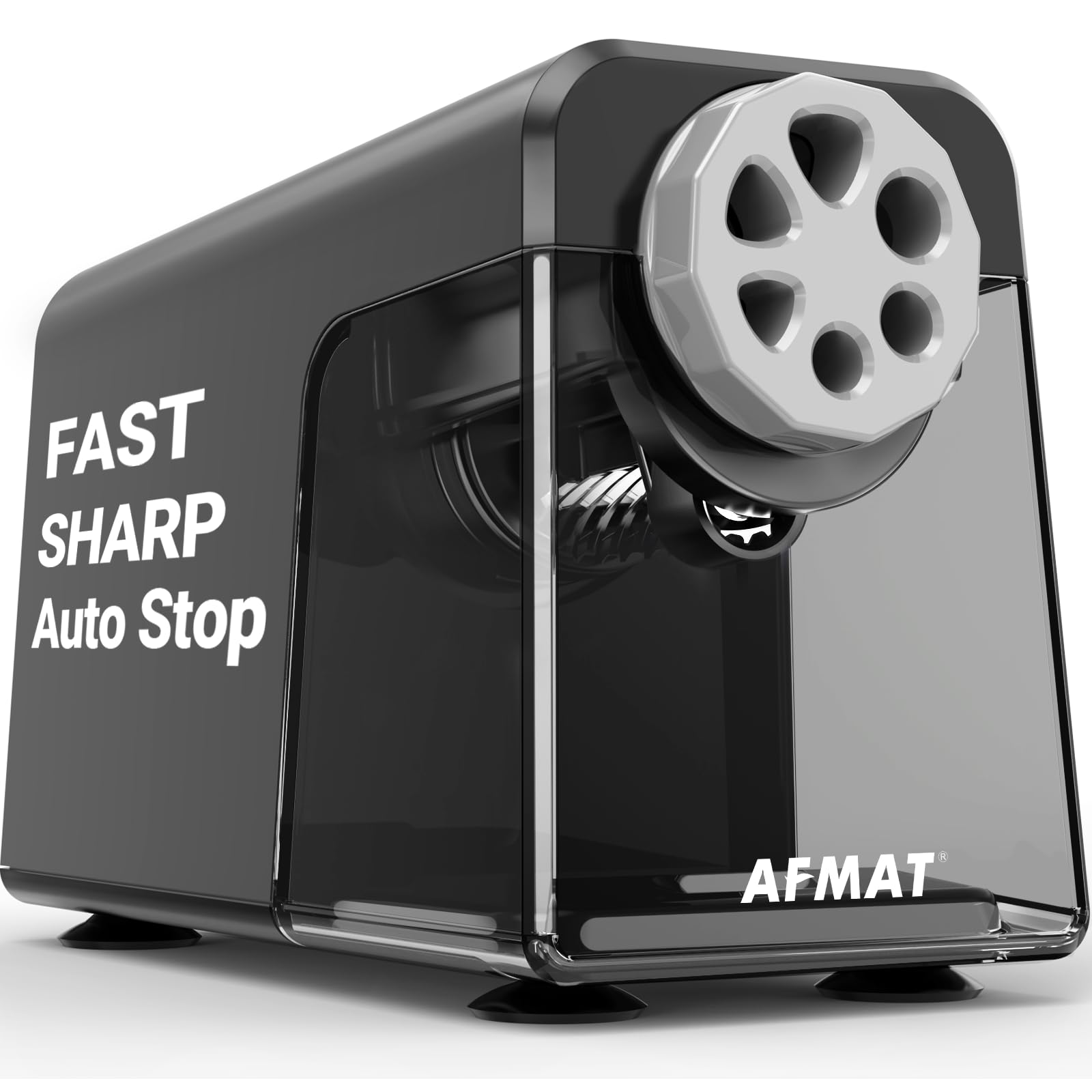 Heavy Duty Electric Pencil Sharpener with 6 Holes & Auto Stop - Professional Art & Classroom Pencil Sharpener for 6-11mm Pencils (7000+ Sharpening Cycles) - Perfect for Artists, Students & Office Use - Safe for Colored Pencils